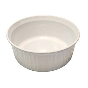 Vintage Corning Ware F-1-B French White Stoneware Casserole Dish Bowl 2.5 Liter
